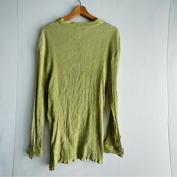 White Fox green long sleeve top size M/L button down - Picture 4 of 6